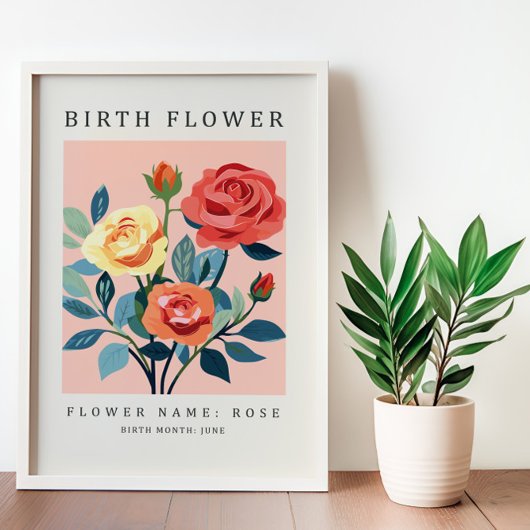 Juni Geboortemaand Bloemenmarkt Canvas Afdruk