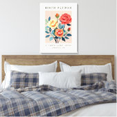 Juni Geboortemaand Bloemenmarkt Canvas Afdruk (Insitu (Slaapkamer))