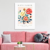 Juni Geboortemaand Bloemenmarkt Canvas Afdruk (Insitu (Woonkamer))