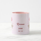 Juni Geboortemaand Flower Custom Coffee Mok (Midden)