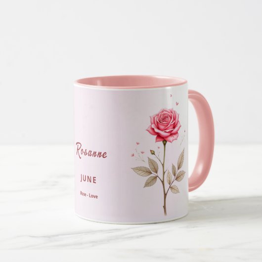 Juni Geboortemaand Flower Custom Coffee Mok (Voorkant rechts)