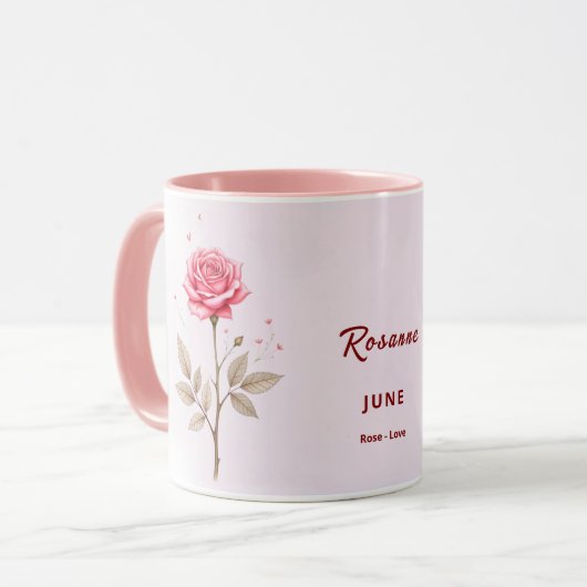 Juni Geboortemaand Flower Custom Coffee Mok (Voorkant links)