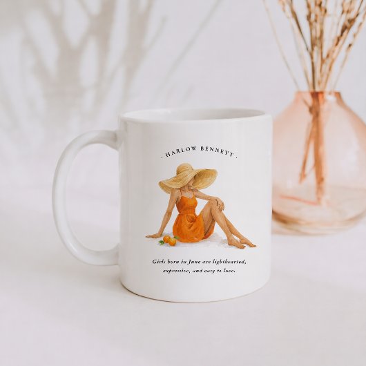 Juni Geboortemaand Meisje | Monogram Koffiemok