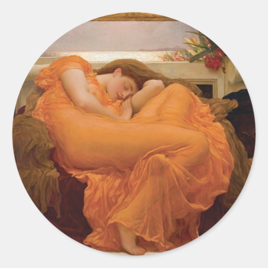 Juni gevierd door Frederic Leighton Ronde Sticker (Voorkant)