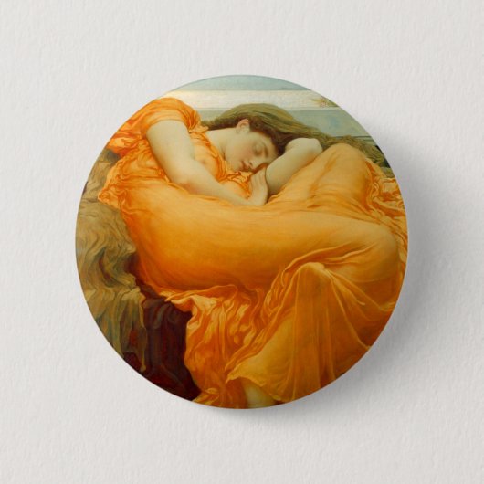 Juni gevierd door Frederick Leighton Ronde Button 5,7 Cm (Voorkant)