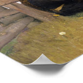 Juni. Girl Blows Dandelion Seeds, 1899 Poster (Hoek)