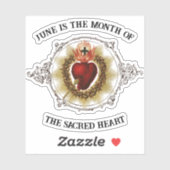 Juni is de Maand van het Heilige Hart Sticker (Vel)