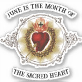 Juni is de Maand van het Heilige Hart Sticker (Voorkant)