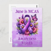 Juni is de maand van het MCAS-bewustzijn Briefkaart (Voorkant / Achterkant)