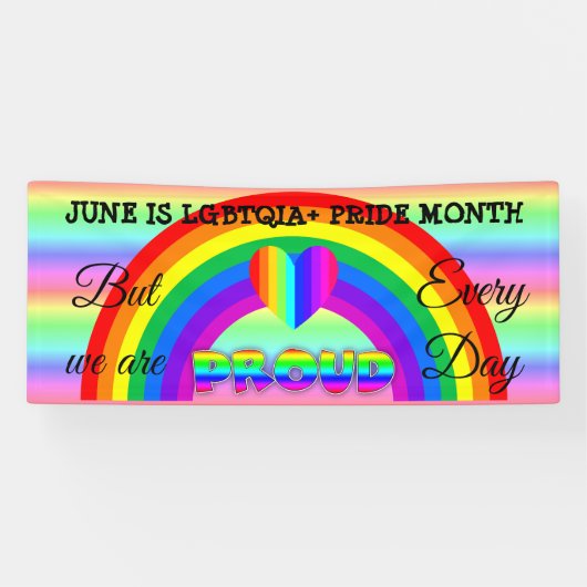 Juni is LGBT Pride Maand Button Banner (Horizontaal)