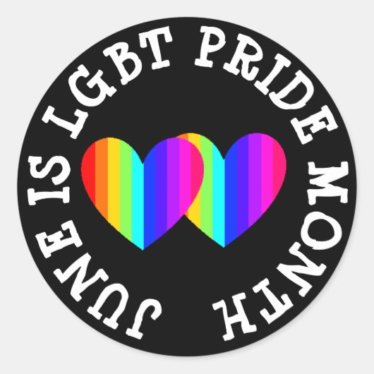 Juni is LGBT Pride Maand Stickers (Voorkant)