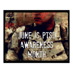 Juni is PTSD-bewustzijn maand Poster