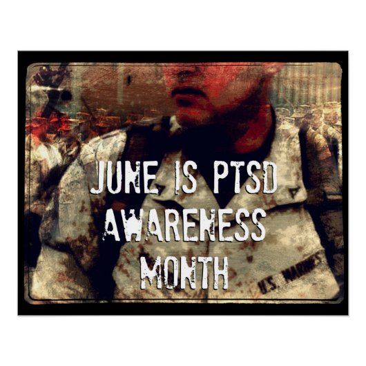 Juni is PTSD-bewustzijn maand Poster (Voorkant)