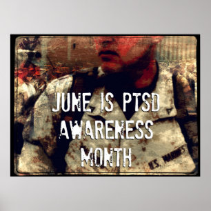 Juni is PTSS-bewustzijn Maand Poster