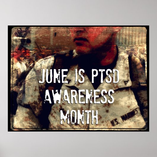 Juni is PTSS-bewustzijn Maand Poster (Voorkant)