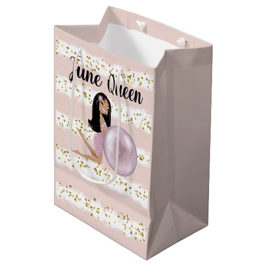 Juni Koningin Verjaardag Medium Cadeauzakje (Voorkant Gekanteld)