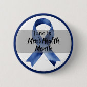 Juni Mannen-gezondheidsmaand Ronde Button 5,7 Cm (Voorkant)
