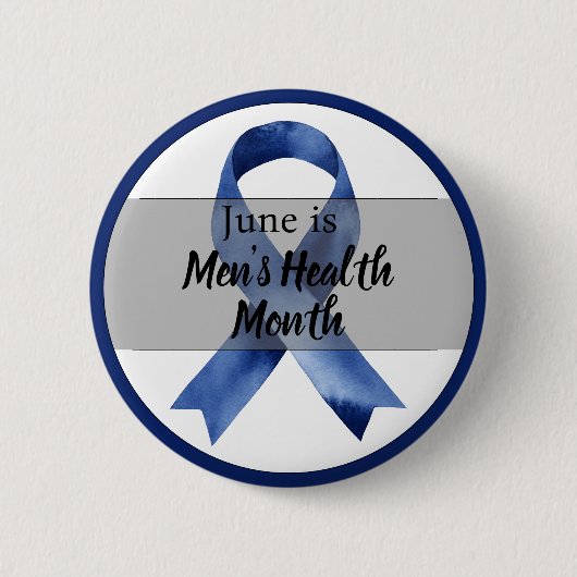 Juni Mannen-gezondheidsmaand Ronde Button 5,7 Cm (Voorkant)