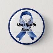 Juni Mannengezondheidsmaand Ronde Button 5,7 Cm (Voorkant)