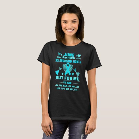 Juni Nationale Maand Scleroderma Bewustzijn T-shirt (Voorkant volledig)