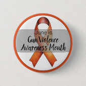Juni Pistool geweldbewustmakingsmaand Ronde Button 5,7 Cm (Voorkant)