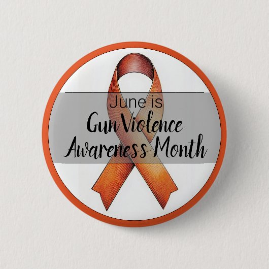 Juni Pistool geweldbewustmakingsmaand Ronde Button 5,7 Cm (Voorkant)