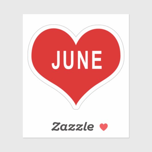 JUNI Rode Liefde Hart Vinyl Sticker (Vel)