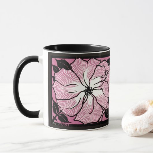 Juni Roos Art Nouveau Mok (Met donut)