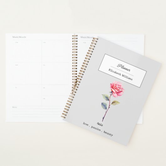 JUNI ROOS BIRTH FLOWER GEPERSONALISEERD PLANNER (Display)