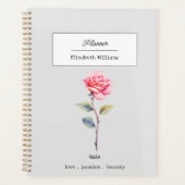 JUNI ROOS BIRTH FLOWER GEPERSONALISEERD PLANNER (Voorkant)
