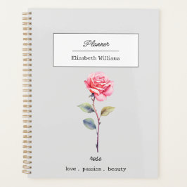 JUNI ROOS BIRTH FLOWER GEPERSONALISEERD PLANNER