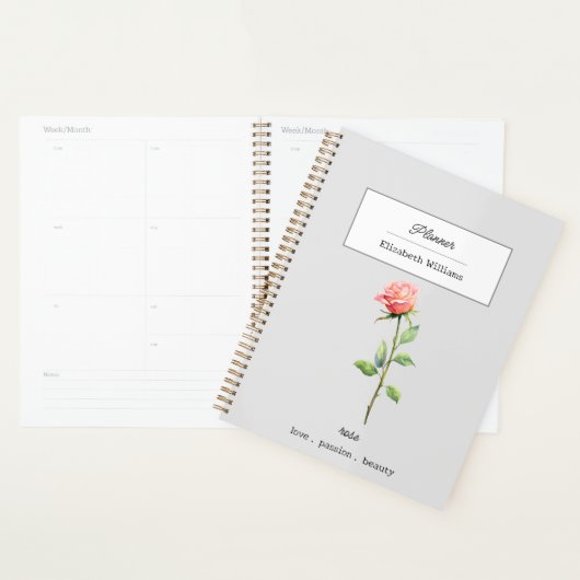 JUNI ROOS BIRTH FLOWER GEPERSONALISEERD PLANNER (Display)