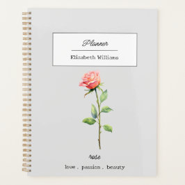 JUNI ROOS BIRTH FLOWER GEPERSONALISEERD PLANNER