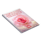 Juni Roos Geboorte Bloem Spiraal Notitieboek (Rechterzijde)