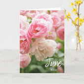 Juni Roze Geboorte Maand Bloem Verjaardag Kaart (Gele Bloem)
