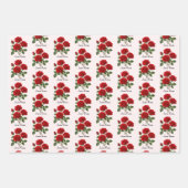 Juni Rozen Bloemen Inpakpapier Vel (Voorkant)