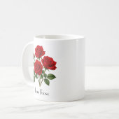 Juni Rozen Bloemen Koffiemok (Voorkant links)