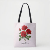 Juni Rozen Bloemen Tote Bag (Voorkant)