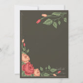 Juni Rozen Bruids Douche Uitnodiging (Achterkant)