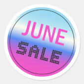 Juni Sale Sticker met een holografische gradiënt (Voorkant)