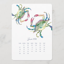 Juni Stand Alone Kalender Blauwe Krab Menu