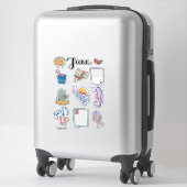 Juni stickerblad – Zomerstart Sticker (Koffer)
