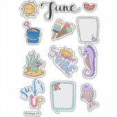 Juni stickerblad – Zomerstart Sticker (Voorkant)