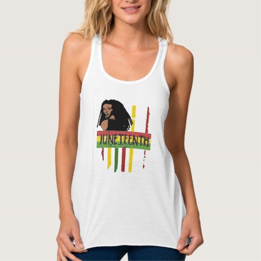 Juni Tiende vlag dame T-Shirt (Voorkant)