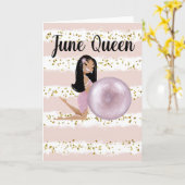 Juni Verjaardag Kaart June Queen (Gele Bloem)