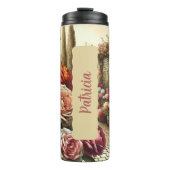 Juni Verjaardag Maand Bloem Roos 16 oz Skinny Thermosbeker (Voorkant)