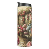 Juni Verjaardag Maand Bloem Roos 16 oz Skinny Thermosbeker (Geroteerd rechts)