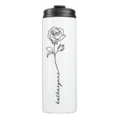 Juni Verjaardag Maand Bloem Roos Geboorte Maand Thermosbeker (Voorkant)