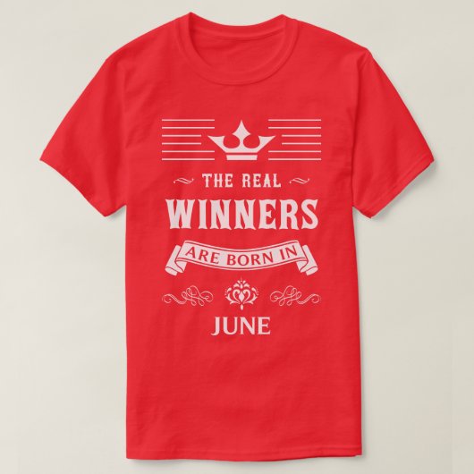 Juni verjaardagscadeau t-shirt (Design voorkant)