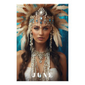 *~ JUNI Vrouw Verjaardag PARELS AP53 Boho Foto Afdruk (Voorkant)